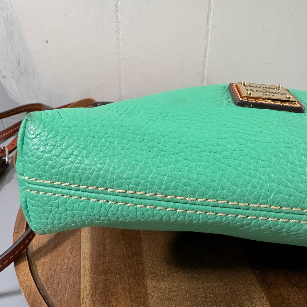 Dooney & Bourke Crossbody Bag Womens Small Mint Green Good Pebbled Leather 6276 - Picture 8 of 16